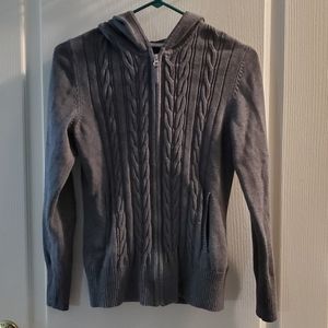 Tommy Hilfiger Knit Dark Gray Zip Hoodie